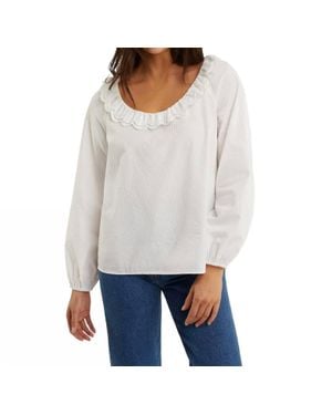 Draper James Reyna Long-Sleeve Top - Gray