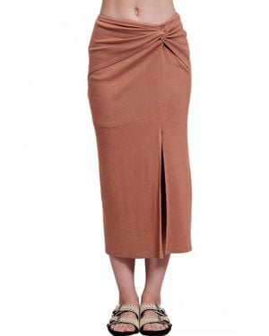 Sundry Side Twist Skirt - Multicolor