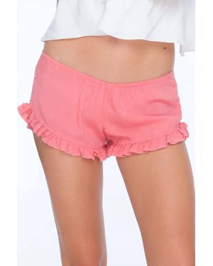 Indah Thyme Ruffle Shorts - Pink