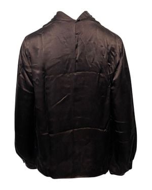 Vince Twist Neck Blouse - Black