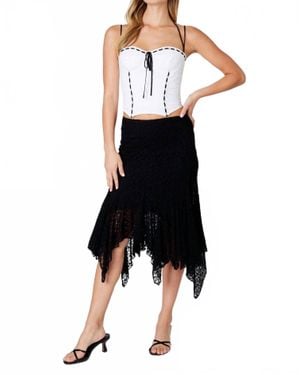 CLAE Lace Midi Skirt - Black