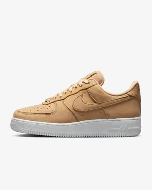 Nike Air Force 1 Premium Dr9503-201 Sneaker 5 Tan Leather Shoes Gbnc253 - Natural