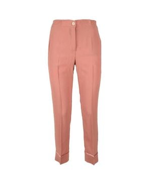 Semicouture Silk Acetate Pants - Pink