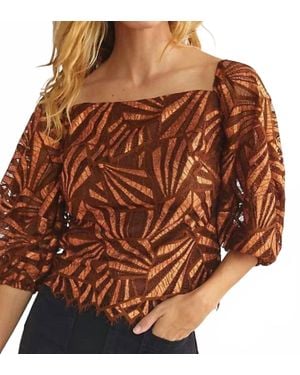 Eva Franco Shine Lace Blouse - Brown