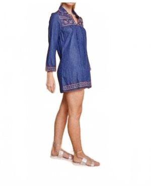 Guadalupe Ellie Floral Dress - Blue