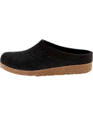 Haflinger Gzl Leather Trim Grizzly Charcoal Fa-Nr65882 - Black