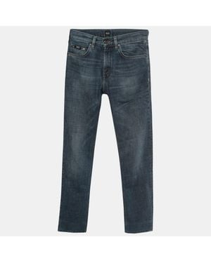 BOSS Dark Washed Denim Regular Fit Jeans L Waist 30" - Blue