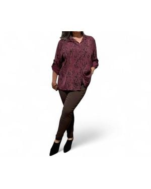 Made In Italy Savannah Flow Blouse - Purple