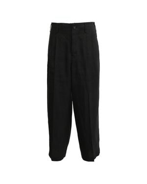 Yohji Yamamoto Pleated Wide-Leg Pants - Black