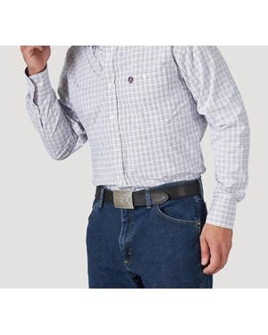 Wrangler Button Down Long Sleeve Shirt - Blue