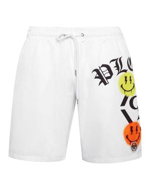 Philipp Plein Beach Shorts And Pants - White