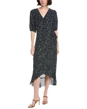 Sara Campbell Wrap Georgette Dress - Black