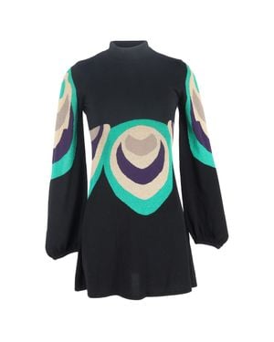 Temperley London Abstract Knit Mini Dress - Blue