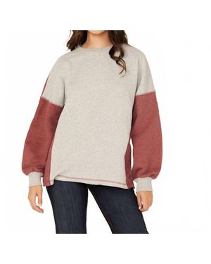 Wanakome Honor Color Block Long Sleeve Shirt - Red