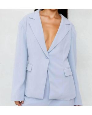 Pretty Garbage Oversized Blazer - Blue