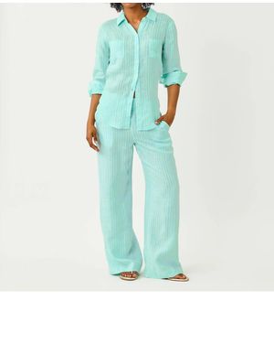 Lilly Pulitzer Sea View Button Down Top - Blue