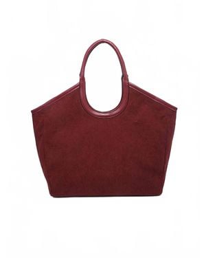 Jen & Co. Piper Contrast Corduroy Mini Tote Bag - Red