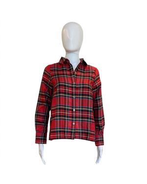 Gretchen Scott Comfy Cozy Shirt Of York Plaid - Red