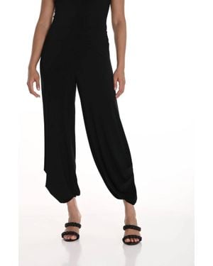 FRANK LYMAN Relaxed Cropped Knit Pull On Pants - Black