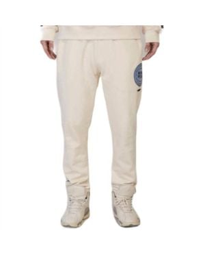 Pro Standard Detroit Pistons Varsity Blues Fleece Sweatpants - Natural