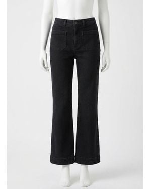 Faherty Stretch Terry Patch Pocket Jeans - Black