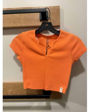 Kaveah Girl's V Neck Tee - Orange