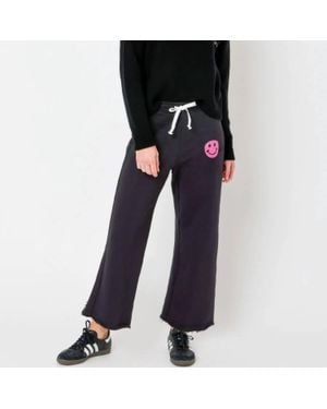 Kerri Rosenthal Weekend Happy Face Sweatpants - Black