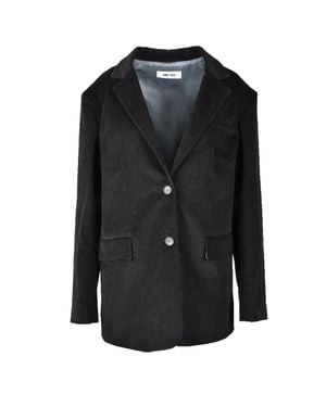 ANNIE PARIS Tailored Jacket With Classic Lapel - Black