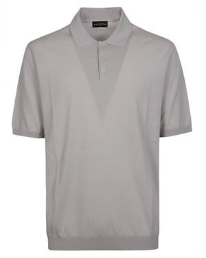 Ballantyne Short Sleeve Plain Fitted Polo - Gray