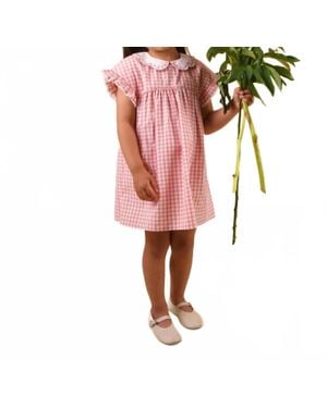 Easy Sundays Lila Gingham Check Dress - Pink