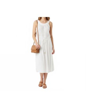 Calvin Klein Lace Bodice Midi Dress - Black