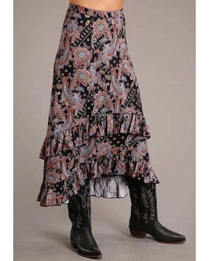 Roper Boho Paisley Skirt - Brown