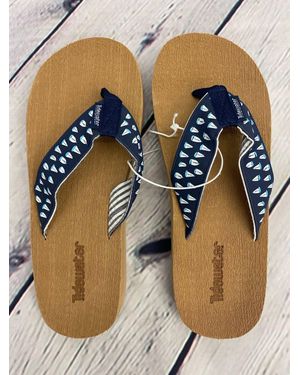 Tidewater Sailboat Flip Flop Sandals - Blue