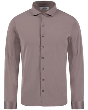 Paolo Fiorillo Long-Sleeve Button-Up Shirt - Brown