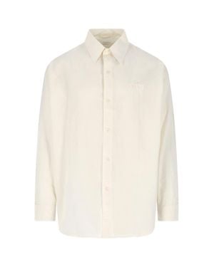 mfpen Cream Essay Classic Collar Cotton Shirt - White