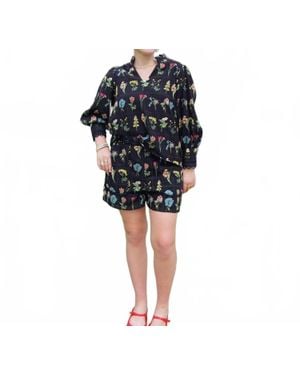 Emily Lovelock Nova Broderie Anglaise Shorts - Black
