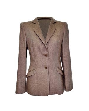 Giorgio Armani Armani Collezioni Single-Breasted Blazer - Brown