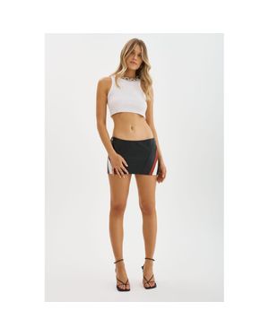 Lamarque Krissy Leather Mini Skirt - White
