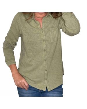 Hello Nite Perfectly Soft Button Up Shirt - Green
