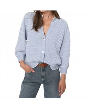 Repeat Cashmere Zig Zag Cardigan - Blue