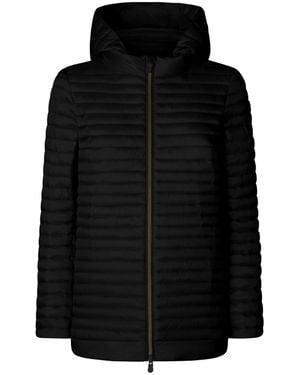 Save The Duck Alima Cropped Quilted Padded Coat - Black