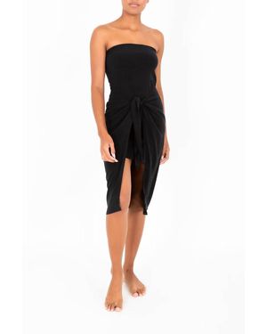 Anemos The Strapless Dk Wrap Dress - Black
