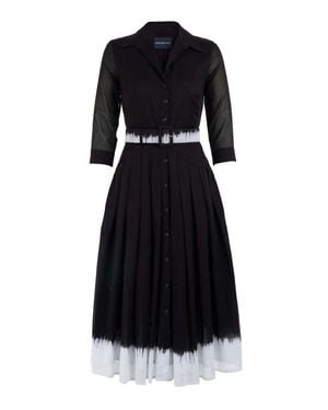 Samantha Sung Border Tie Dye Audrey Dress #4 Long Dress - Black