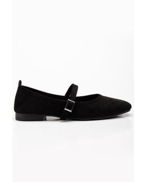Prologue Shoes Emilie Mary Jane Flat - Black