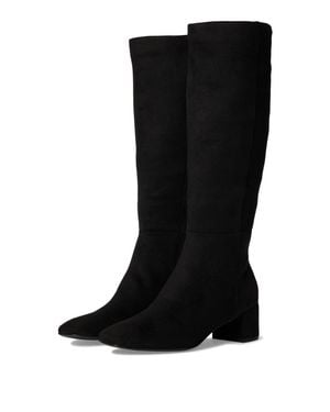 Bandolino Addyson Faux Suede Square Toe Knee-High Boot Zogg3950 - Black