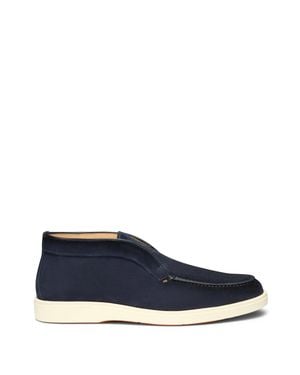 Santoni Suede Desert Boots - Blue