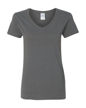 Gildan Heavy Cotton V-Neck T-Shirt - Gray