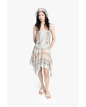 Anna Sui Heritage Scarf Print Dress - White