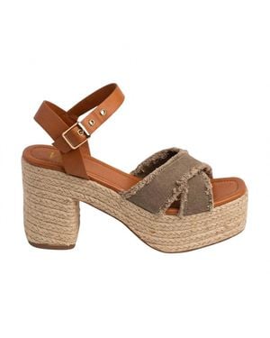 Naughty Monkey Nana Platform Sandals - Brown