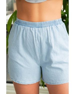 Sadie & Sage Energize Chambray Shorts - Blue